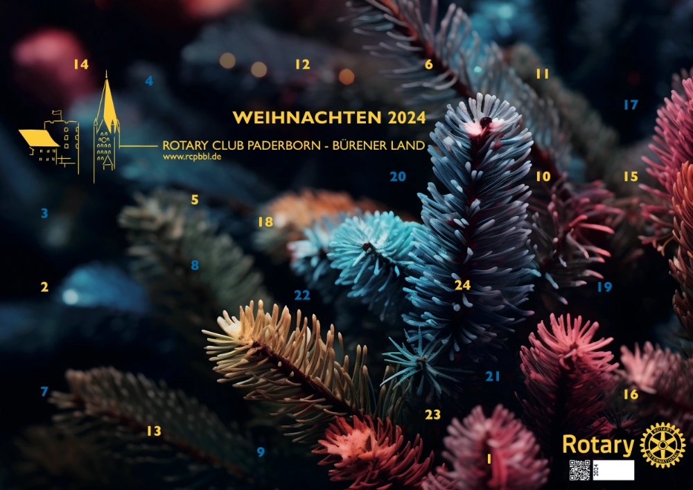 Adventskalender des Rotary Club Paderborn-Hoexter 2024 im Querformat